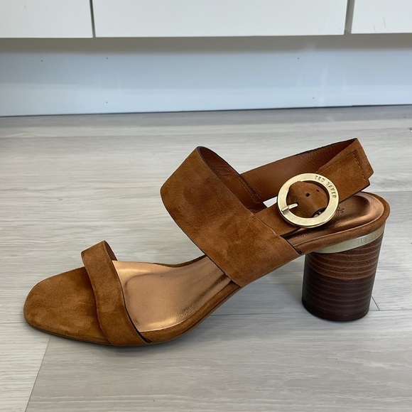 Ted Baker Azmara Suede Block Heel Sandals - Picture 14 of 16